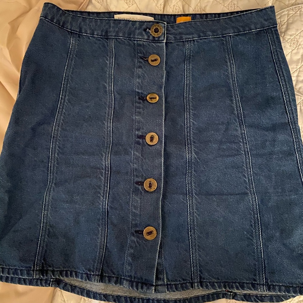 Anthropologie Pilcro front button skirt